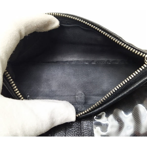 Kenneth Cole Black Leather Zipper Pocket Credit Card ID Window Trifold Wallet - Picture 11 of 13